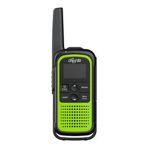 เครื่องส่งรับวิทยุขนาดเล็ก Chierda สีเขียว หน้าจอ LCD ควบคุมด้วยระบบ VOX สำหรับผู้ปกครองและเด็ก ใช้งานกลางแจ้ง ป้องกันการรบกวน ระยะ 0-2 กม. - Product Image 4