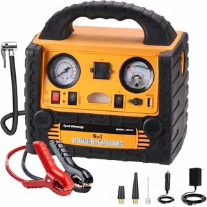 Avviatore d'Emergenza per <span class=keywords><strong>Auto</strong></span> 12V 8Ah 600A di Picco con Presa USB-A 12V DC, Inverter 160W, Presa 110V AC, 2 Porte <span class=keywords><strong>Accendisigari</strong></span> e Luce da Lavoro LED - Product Image 1