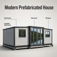 Maison modulaire personnalisée à assemblage rapide, restaurant mobile de luxe en conteneur, construction préfabriquée, maison conteneur extensible