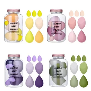 7 unids/set juego de esponjas de maquillaje belleza facial polvo cosmético para base crema corrector herramientas de maquillaje