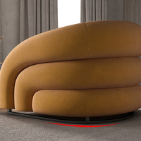 Fauteuil de salon classique de luxe en cuir PU pour appartement et salle à manger - Conception modulaire pliable