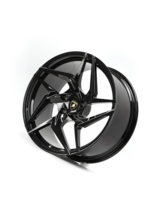 Nouvelles jantes en aluminium forgé GY Custom 6061-T6, noir brillant, directionnelles, 5 branches torsadées, Urus Huracan Aventador