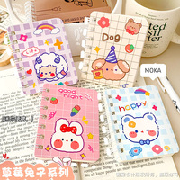 Carnet à spirale A7 mignon style dessin animé, petit carnet de notes portable de grande valeur, idéal pour les étudiants, vente en gros