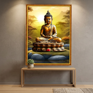 Kit de Broderie Diamantée Imprimée Religion Bouddha avec Motif en Tissu et Pierres Précieuses pour Adultes Débutants - Product Image 4