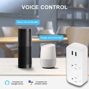 Tuya WiFi US Smart <strong>Plug</strong> <strong>Extender</strong> with 2 USB Ports 2 AC Outlets Alexa Google Home Wireless Multi Socket OEM Wholesalel PST-BSD08 - Product Image 5