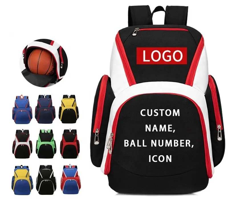 Custom logo Basketball Backpack Men's Sports Gym Bag Youth Football Bag Large Capacity Backpack