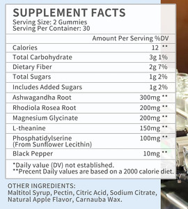 Hidrasi Gummies untuk wanita dengan Ashwagandha,Magnesium, l-theanine, <span class=keywords><strong>Phosphatidylserine</strong></span>,Rhodiola Rosea, lada hitam untuk tidur, - Product Image 2