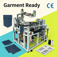 Nouvelle machine à coudre industrielle entièrement automatique pour l'attache des poches de jeans et la couture en point noué avec moteur intégré
