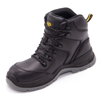Botas de Seguridad Industriales con Puntera de Material Compuesto, Botas de Trabajo de Cuero Genuino, Impermeables, Antipinchazos, con Suela de PU