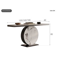 Table console en fer de style luxe léger et moderne avec un design artistique minimaliste pour les couloirs et les halls