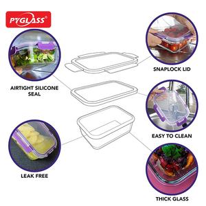 Paquet de 10 récipients de stockage d'aliments en verre, récipients de préparation de repas en verre avec couvercles à pression-Boîtes à lunch (10 récipients et 10 couvercles) - Product Image 5