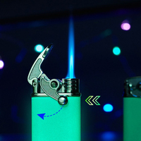 Allume-cigare rechargeable coupe-vent Luminous Creativity Butane Briquet Allume-cigare Logo personnalisé