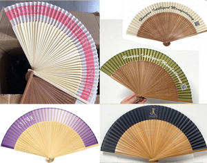 <span class=keywords><strong>Abanicos</strong></span> Chinos Plegables de Tela de Alta Calidad con Mango de Bambú, <span class=keywords><strong>Abanicos</strong></span> de Mano Decorativos para Regalos de Boda - Product Image 6