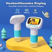 Portable Children's 1000x Digital Microscope 8GB Card 2 Inch IPS Screen USB Photo/Video Recording Magnifying Glass Toy