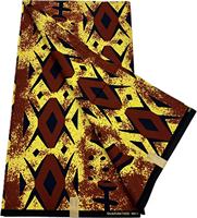Kain Katun Kitenge Tekstil Berkualitas Tinggi 6 Yard Veritable DISCO, Kain Cetak Lilin Afrika Etnik, Kain Cetak Geometris Abstrak