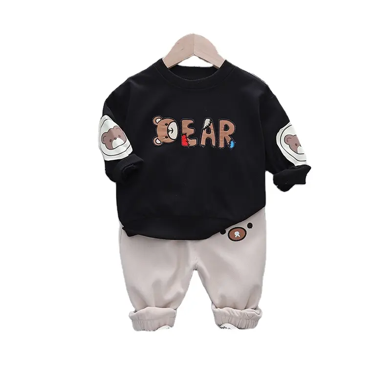 Ucuz çin toptan kazak erkek bebek Modern moda çocuk giyim seti