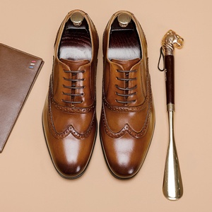 Chaussures Oxford en cuir véritable de haute qualité, à lacets, souples, respirantes, imperméables, pour hommes, confortables, pour le bureau et les affaires au quotidien - Product Image 1