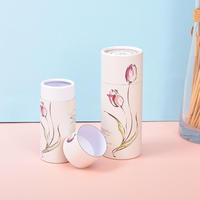 Boîte en tube de papier rond blanc personnalisée pour l'emballage de petits articles, boîte cylindrique en carton rigide avec couvercle