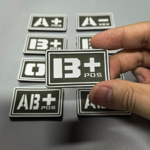 Parche 3D de PVC con grupo sanguíneo, de goma suave, con técnica de impresión para prendas de vestir, insignia con gancho - Disponible para A+, B+, AB+, O+, POS, NEG+ - Product Image 5