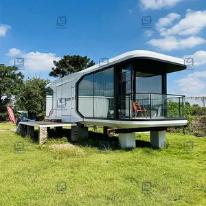 Estructura de acero Contenedor Balcón Restaurante Casa prefabricada Camping Sitio Módulo espacial