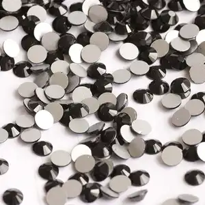 Honor of crystal Hot Sale 3mm 4mm 5mm 6mm black Crystal Ab Clear Non Hotfix Rhinestone For Nail Art