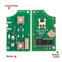 Clé télécommande universelle pliable KEYDIY KD B01-2 à 2 boutons pour Volkswagen – Remplacement / Clé de rechange pour voiture (lot de 5)