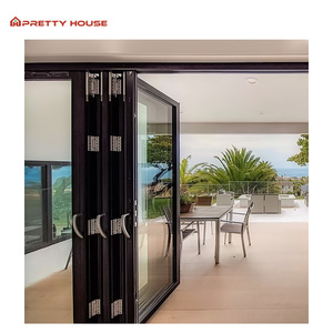 Portes pliantes en aluminium avec verre isolant trempé sur mesure pour appartement, portes de <span class=keywords><strong>garage</strong></span> pliantes - Product Image 6