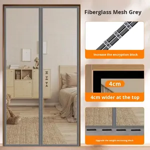 Cortina Mosquitera Invisible de Fibra de Vidrio Reforzada para Puerta, de Alta Gama para el Hogar, con Tira Magnética, Sin Perforaciones, Costura Cerrada - Product Image 6