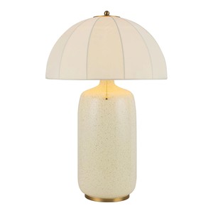 Teal Stacked Ribbed Gourd Ceramic Modern <b>Table</b> <b>Lamp</b> with Crystal <b>Base</b> | Bold Coastal Artisan Lighting for Hotel Guest Room & Liv - Product Image 2