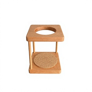 Support carré en bois écologique et réutilisable pour filtre à café pour équipement de préparation par infusion - Product Image 1