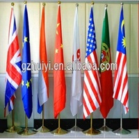 Drapeau d'intérieur Gahumi avec poteau en aluminium inoxydable Matériau en fibre de verre Drapeau debout élégant