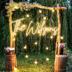 Letrero de luz de neón personalizado, luz de neón de boda, texto personalizado y colores para decoración de fiestas - Product Image 5