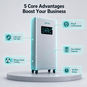 Système de stockage d'énergie domestique tout-en-un 5-10 kW LiFePO4 empilable avec BMS intelligent pour alimentation de secours solaire hybride - Product Image 2
