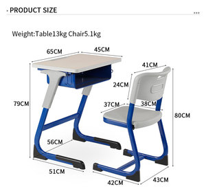 Meubles scolaires, bureaux, chaises et tables, bureau d'écolier <span class=keywords><strong>en</strong></span> MDF fantaisie avec boîte à livres <span class=keywords><strong>en</strong></span> métal - Product Image 4