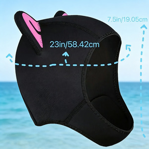 Unisex Neoprene Swimming Cap 2.5mm Warm Diving Cover With Cat Ears For Surfing Winter Swimming - Product Image 4
