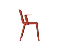 Chaise en plastique empilable moderne avec accoudoirs épais - Chaise multifonctionnelle pour la lecture, les réunions, les négociations et les cafés