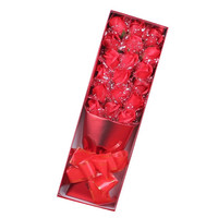 Vente chaude 18 pièces savon artificiel Rose fleur Bouquet en forme de carré pour la saint-valentin Thanksgiving fête des mères cadeau d'anniversaire