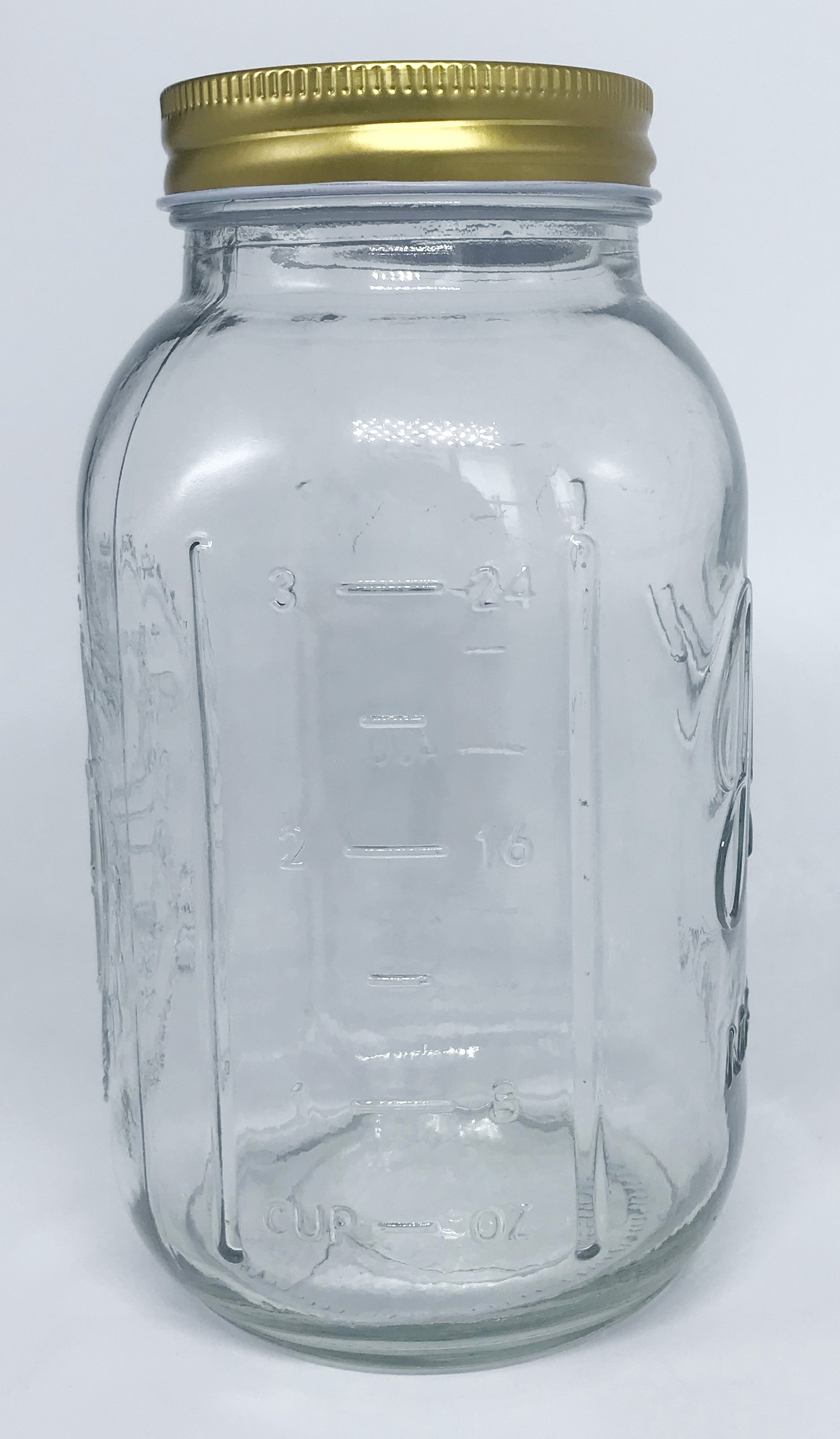 24oz glass mason jar/glass jar with metal lid/glass storage jar with Embossed Logo