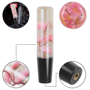 15/20CM <strong>Crystal</strong> Resin Underwater Black <strong>Gold</strong> Glitter Cherry Blossom Flower Shift <strong>Knob</strong> for Auto Interior Accessories - Product Image 3