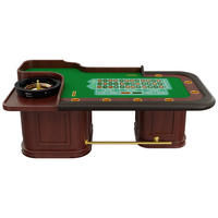 Table de jeu de roulette 00 de luxe en bois massif, style américain, personnalisée, professionnelle, pour casino, vente en gros