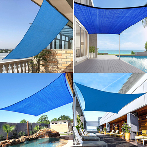 Nouveau prix 2023 Voile d'ombrage <span class=keywords><strong>triangulaire</strong></span> bleue en HDPE pour extérieur 5x5x5 / Toldo Vela Triangular 5x5x5 / Voile Ombrage - Product Image 6