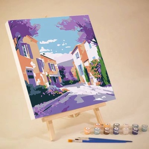 Decoración Estética para Habitaciones, Kit de Pintura por Números en Lienzo Acrílico, Paisaje, Regalo Hecho a Mano, Suministros de Decoración para el Hogar - Product Image 3