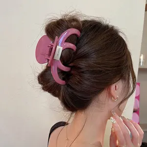 Große Acryl-Haar-Krauen-Clips individuelle Buchstabe Pferdeschwanz-Halter Barrette Krabben-Haarklammern koreanische Mode Haarzubehör für Damen