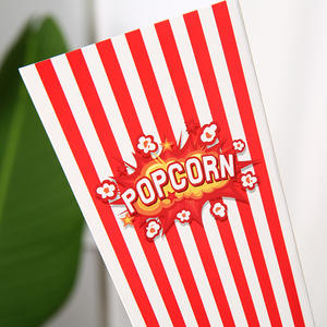 Boîte alimentaire épaissie jetable personnalisée en papier pour pop-corn de cinéma, carton blanc avec impression de logo, boîte pop-corn résistant à l'huile - Product Image 3