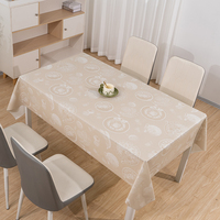 Nappe Rectangulaire Italienne RNPT Marron Clair à Imprimé Floral Fabrica De Manteles De Mesa