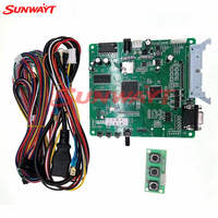 SUNWAYT Carte PCB multi-jeux 61-en-1 avec sortie VGA, machine de jeu d'arcade verte pour un seul joueur