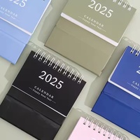 Calendrier de bureau de style nouveau 2025 avec horloge, impression créative colorée, marque TianLian, modèle TL-02