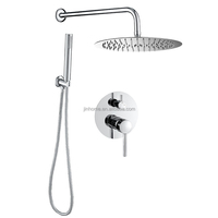 Ensemble de douche mélangeur en laiton doré brossé de luxe économie d'eau Kit de bain de douche à haute pression en acier inoxydable 304 colonne de douche