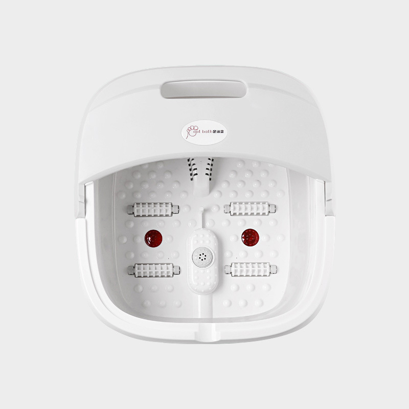 SG White Foot Bath Tub Fully Automatic Portable Foldable Soaking Massager Bucket Intelligent Remote Control Electric Heating