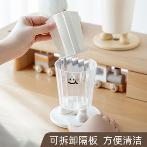 Good Products Of The Times Rotating Pen Holder Round Digital Printing Desk Storage With Smile Design For Office Use - Product Image 3